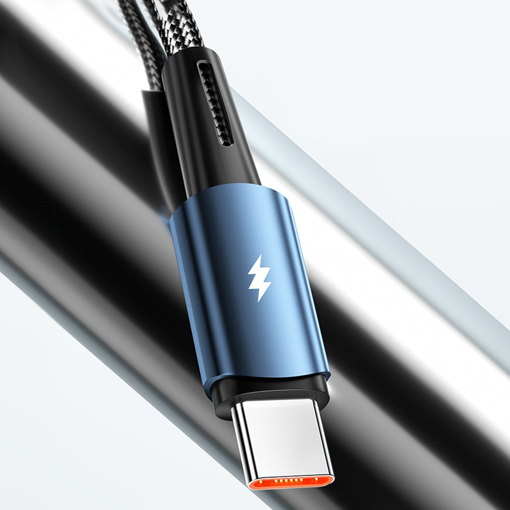 (1m) 120W USB A auf USB C Ladekabel Fast Charge Datenkabel - Schwarz