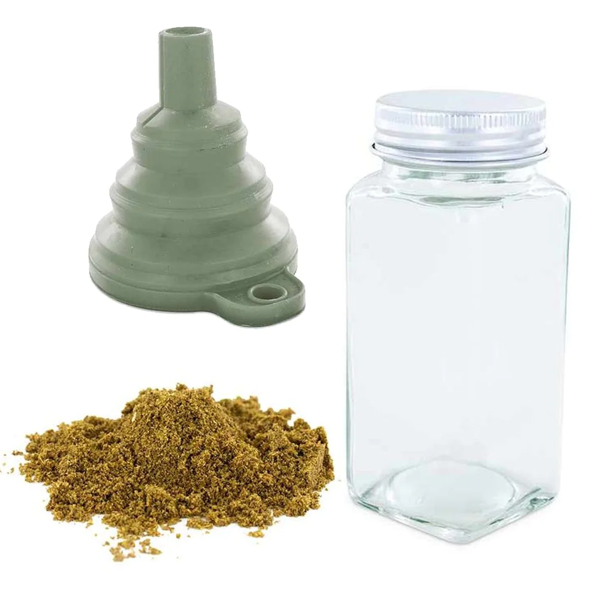 Flacon à épices poudreur + entonnoir + cumin bio 40 g Aromandise