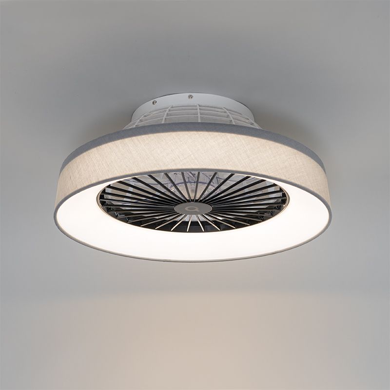 Plafondventilator grijs met ster effect 47cm incl. LED dimbaar met afstandsbediening - Emily