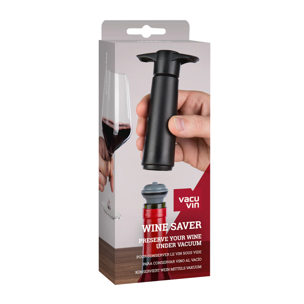Pompe a vin et 2 bouchons Vacuvin