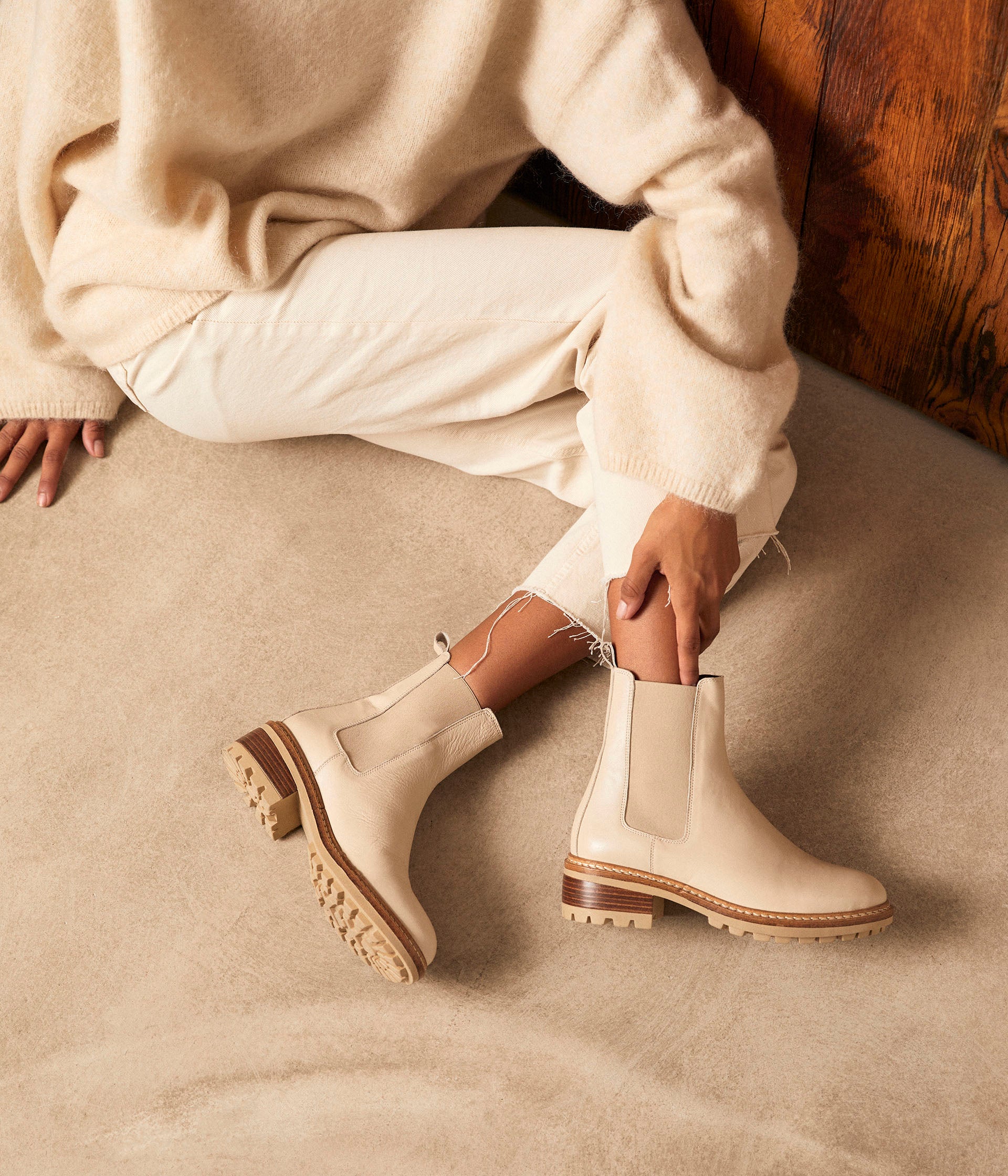 Chelsea boots écrues Calista