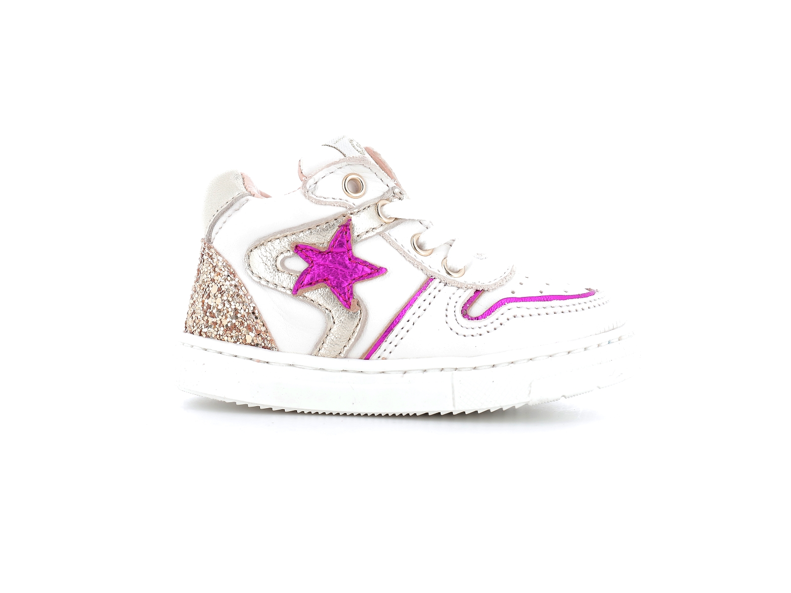 Gbb-LAMANE AH614 Cuir Blanc Rose
