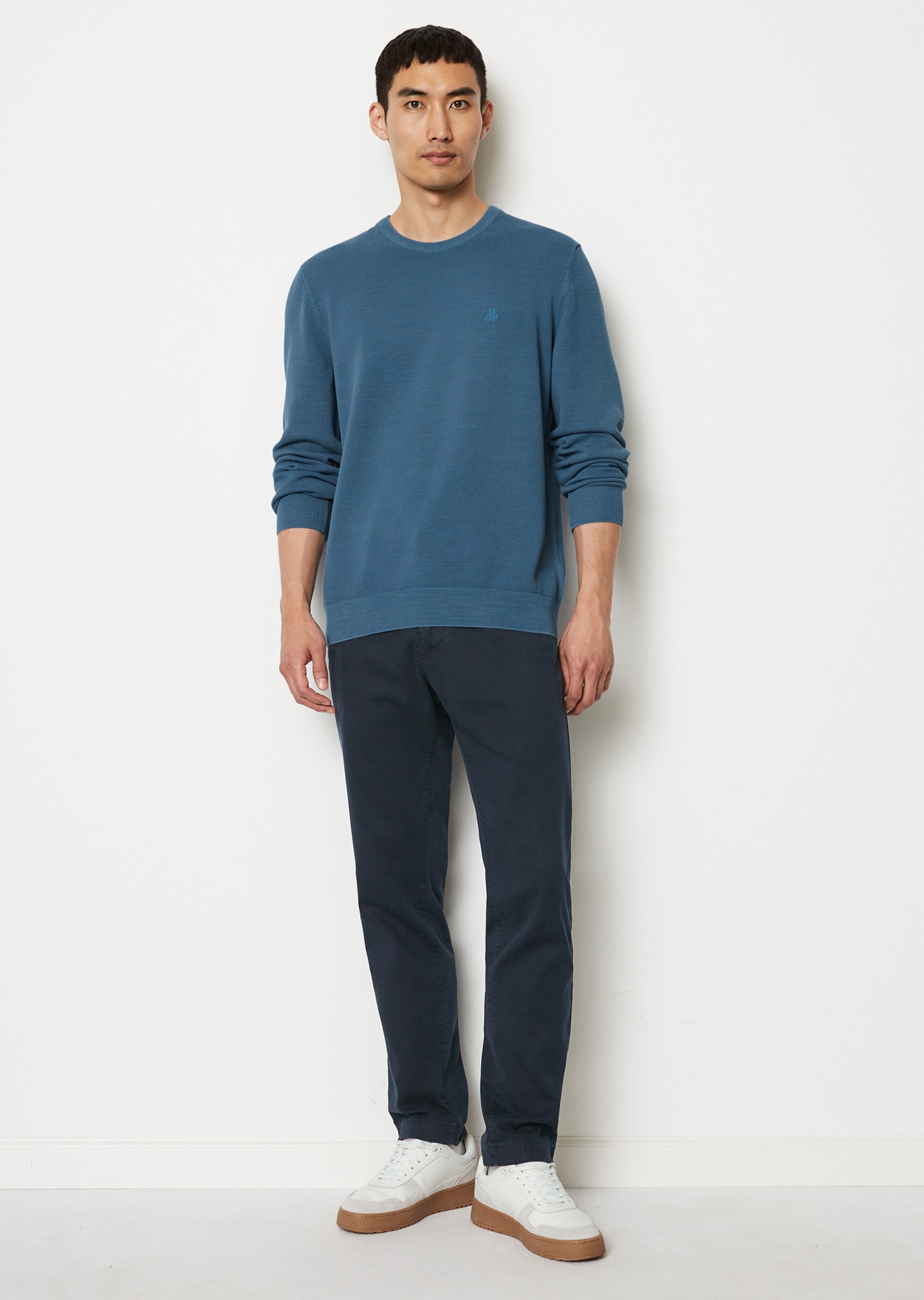 Pullover regular mit feiner Piqué-Struktur