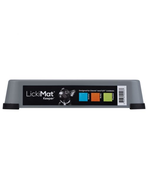 Lickimat Outdoor Keeper - Voederbak\/Voederbakhouder Voor Voermat - Hondenvoerbak - 26x26 cm Grijs