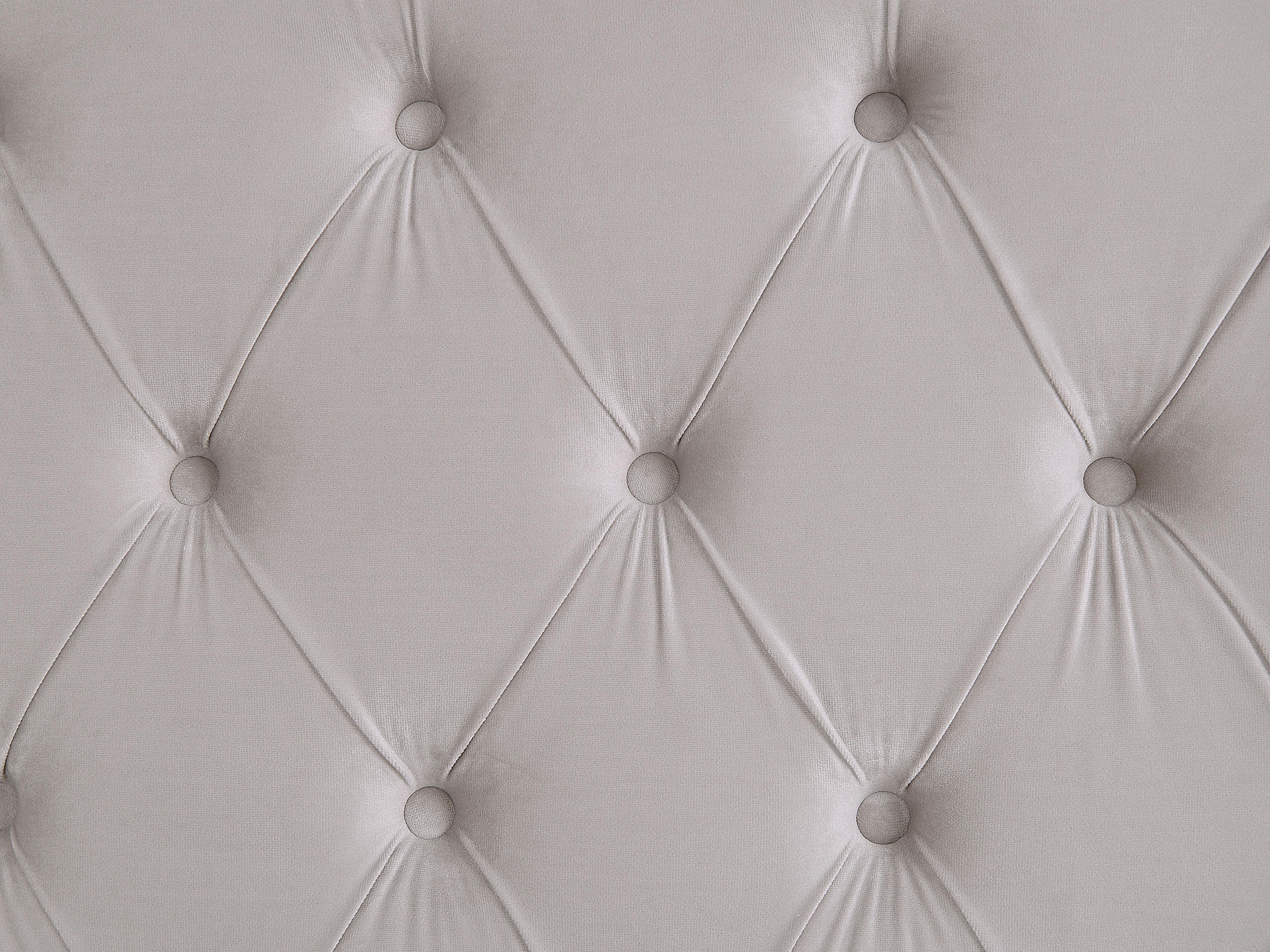 Bed met opbergruimte Fluweel LUBBON 160 x 200 cm Lichtgrijs