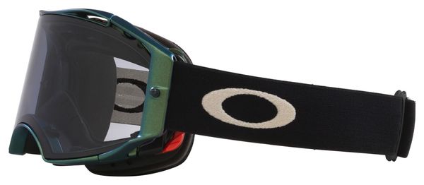 Masque Oakley Airbrake MTB Black Green / Light Grey / Ref : OO7107-27