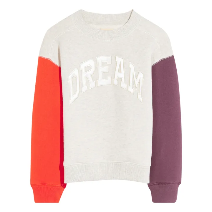 Bellerose Sweat Fadol Colorblock | Gris chiné