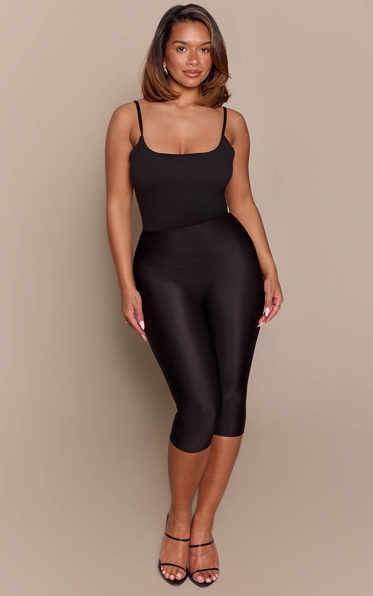 Noir Body Sculptant À Bretelles Avec Soutien-gorge Intégré