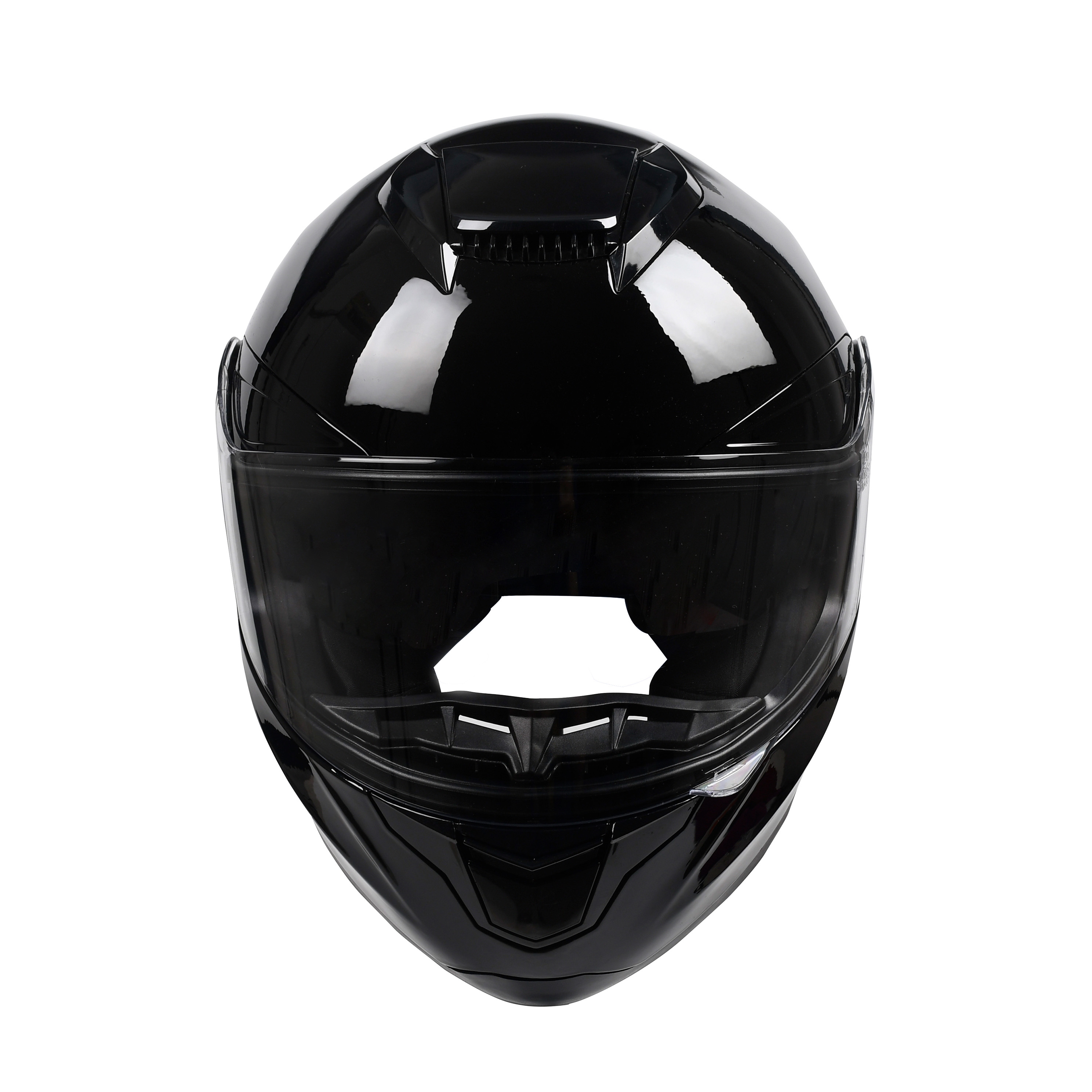 Motorrad Integralhelm Einzelvisier schwarz Grösse 57/58