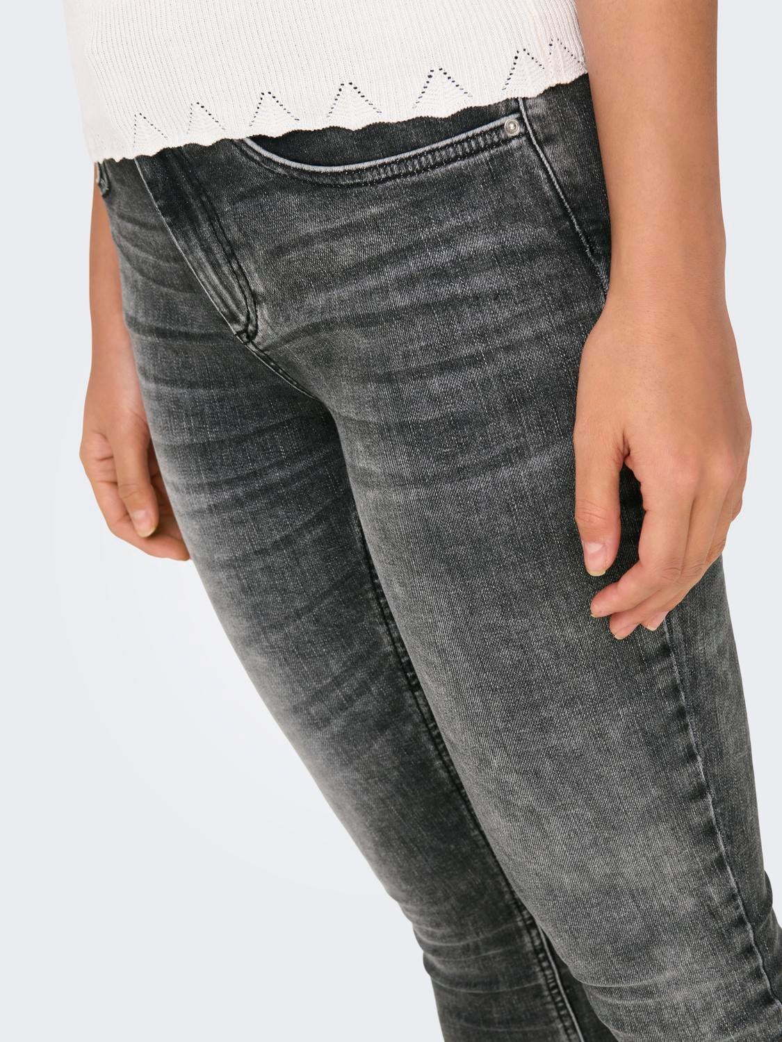 ONLBLUSH Mittlere Taille Skinny Fit Jeans Dark Grey Denim