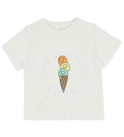 Stella McCartney Kids T-Shirt - Ivory m. Eiswaffel