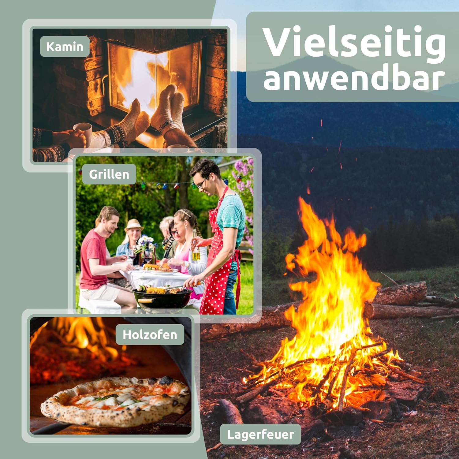 holz4home® Brennholz Hainbuche Kammergetrocknet 25 cm 1RM/ 1,6 SRM I 450-500 kg auf Palette I Ideal als Holz für Ofen Kamin BBQ I optimales Feuerholz Buchenholz Buche