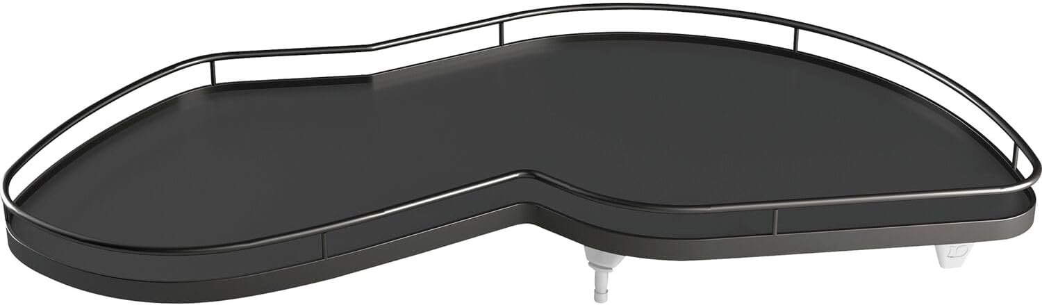 Kesseböhmer 8179229846 anthrazit Lemans II Schwenkauszug für Eckschrank inkl. 2 Tablare, rechts ausschwenkbar, Flügelbreite 500mm, Stahl/MDF, Breite 500 mm
