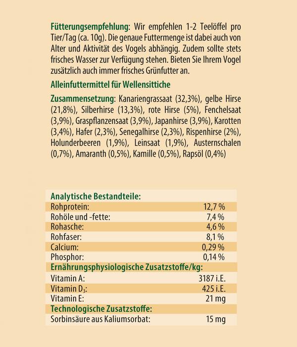 Dehner Best Nature Vogelfutter Wellensittiche