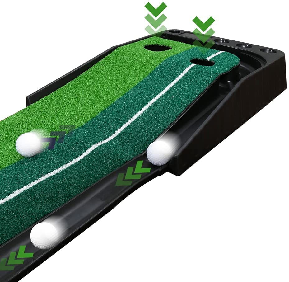 (2.5m) Minigolf Indoor Trainings Matte Golf Putting Kunstrasen inkl. Ballrückgabesystem   3 Golfbälle