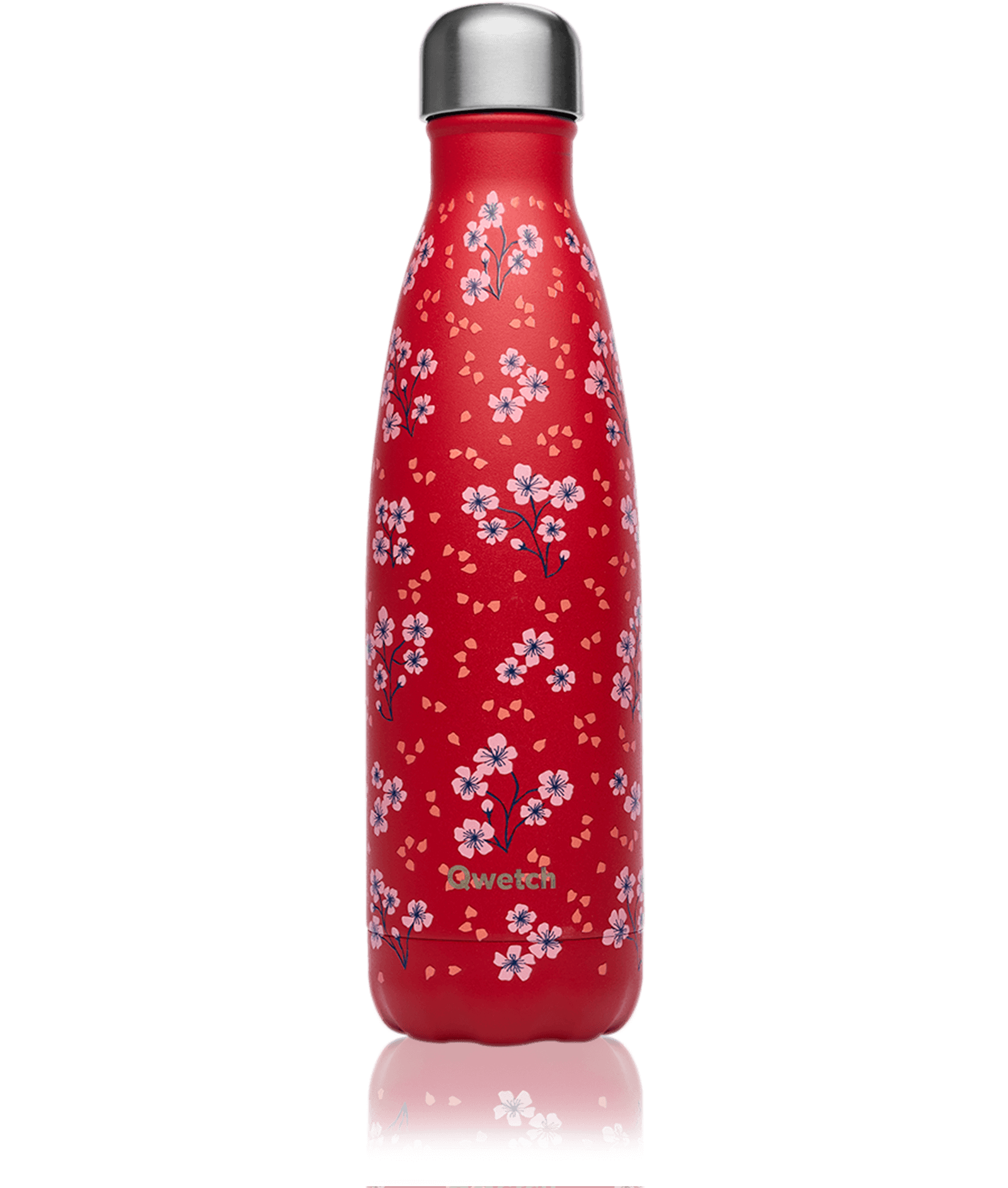 Bouteille isotherme 50Cl-QWETCH Motif Hanami Rouge
