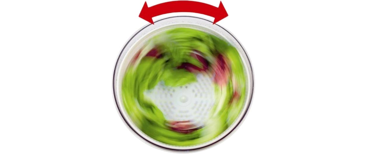 Salatschleuder Tornado 24 cm, Schwarz/SilberPraktische Schleuder für Salat