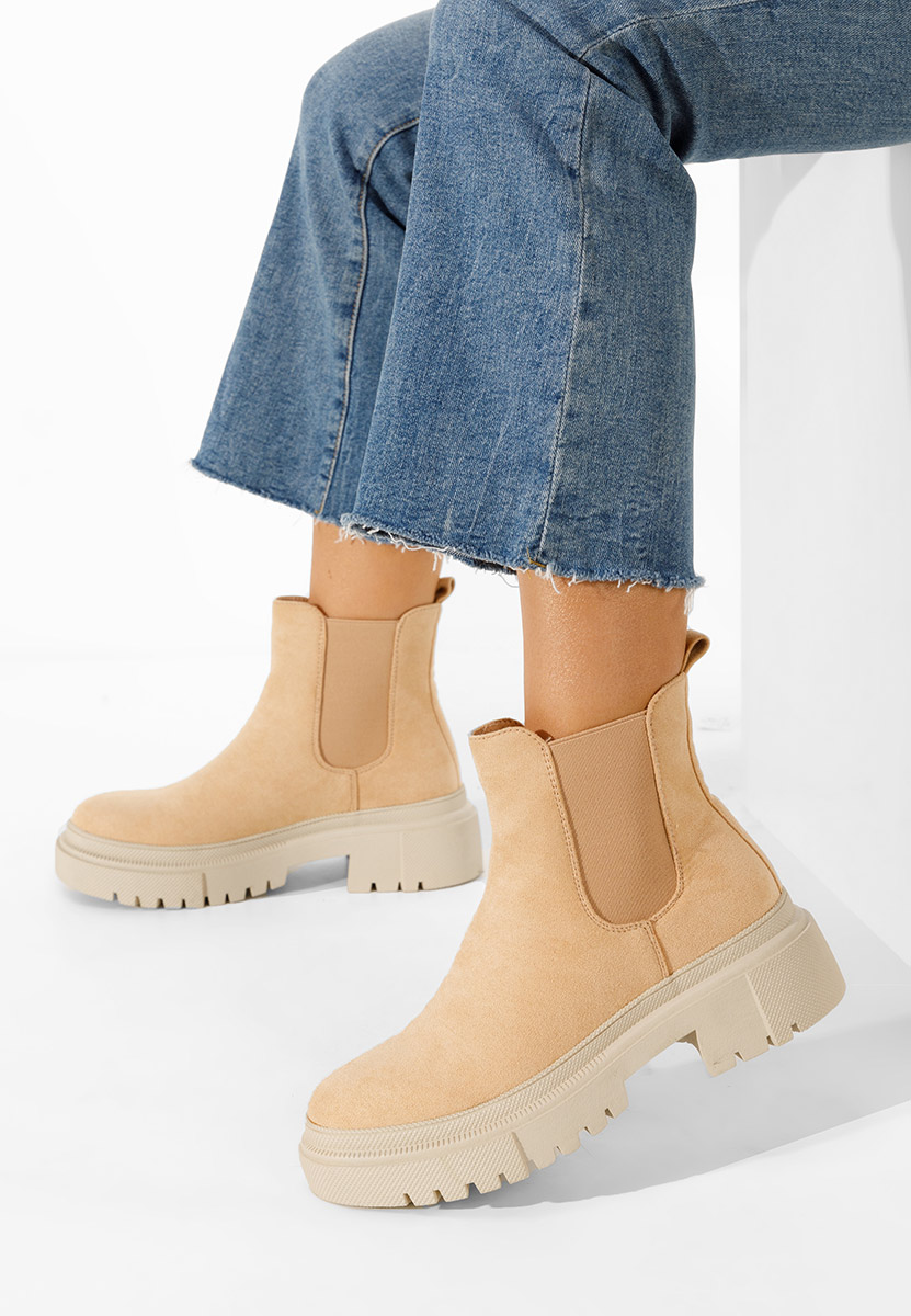 Bottines chelsea femme chameau Aretha