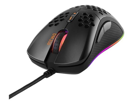 DELTACO Gaming-Maus DM210 Gaming-Maus mit 6400 dpi Auflösung und RGB-Beleuchtung