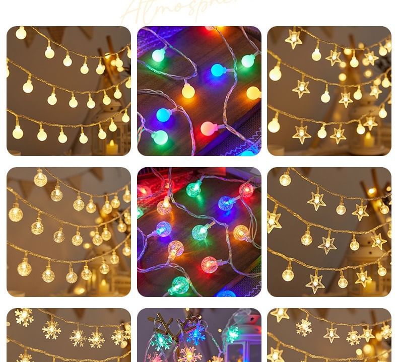 HOMTEC - Kerstverlichtingssnoer / USB-verlichtingssnoer (diverse ontwerpen)