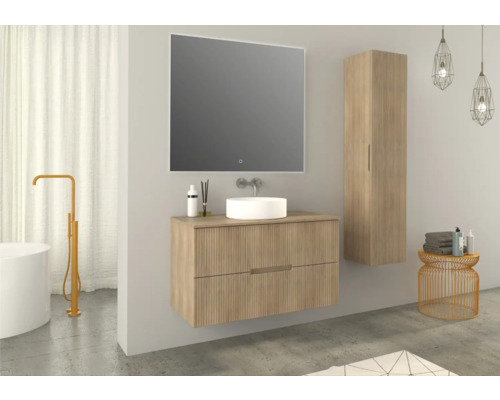 Jungborn QUATTRO/SEDICI hoge kast, BxHxD 35 x 160 x 35 cm, frontkleur tabak eiken mat, 55709