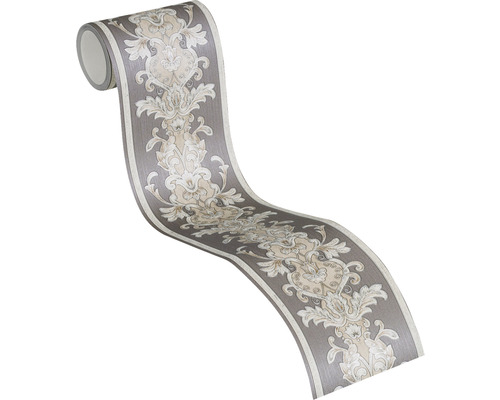 Rand 36730-1 Papier Ornament grafiet zilver 5 m x 10 cm
