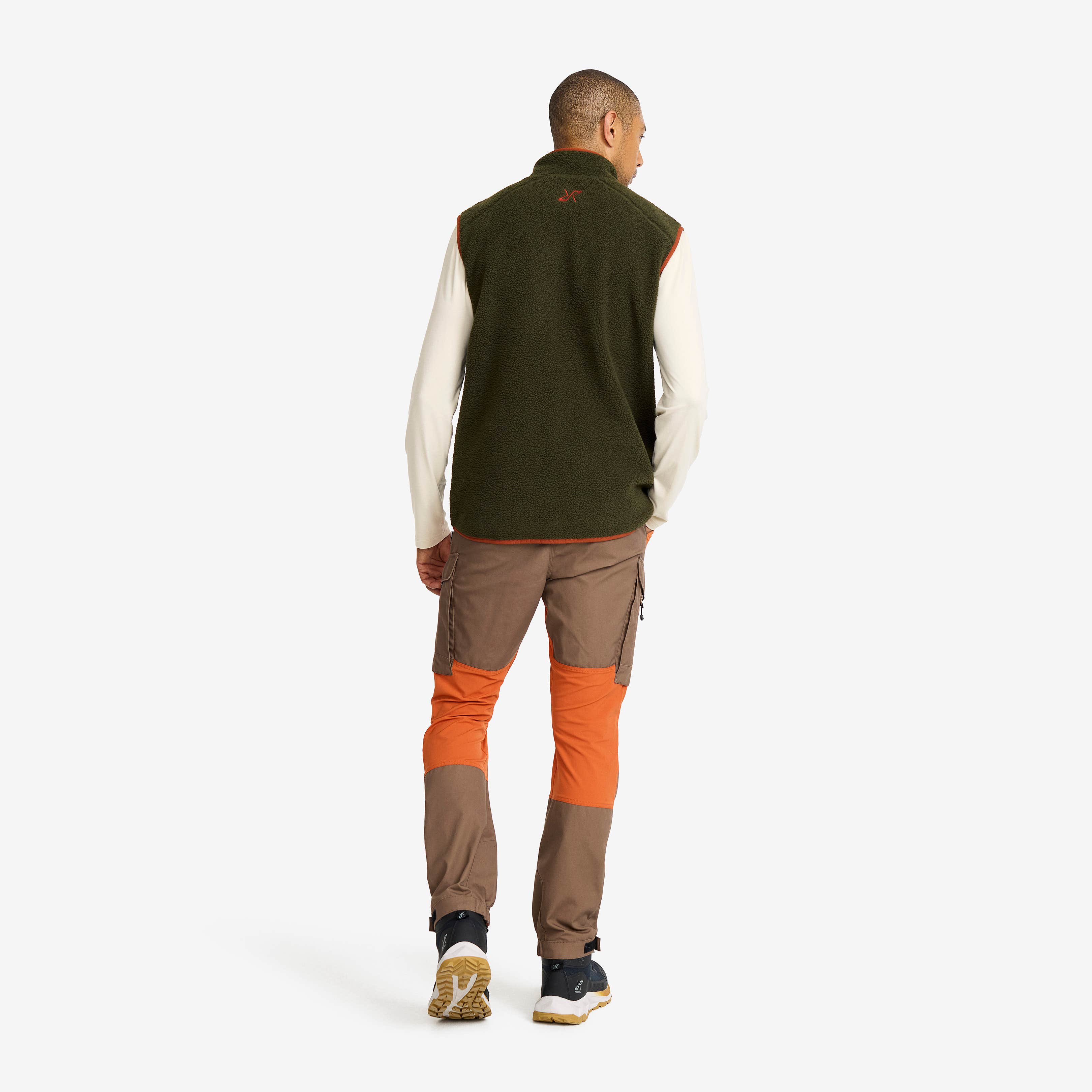 Canyon Full-zip Pile Fleece Vest Herre Forest Night/Rusty Orange