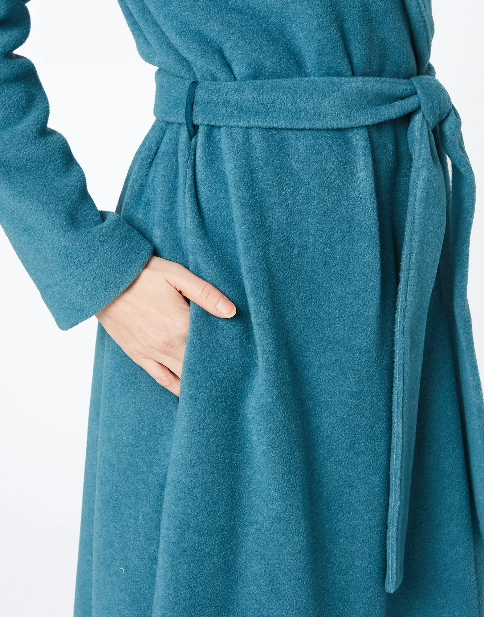 ESSENTIEL H62A - Peignoir long en polaire | Bleu
