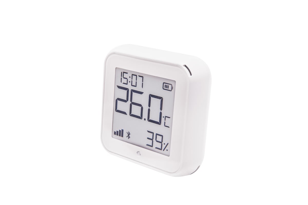 Shelly Plus HT Gen3 Smart Temperatur- og Fugtighedssensor, Wi-Fi, Hvid