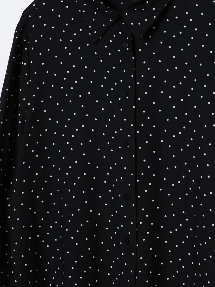 Vestido camisa com gravata - Preto