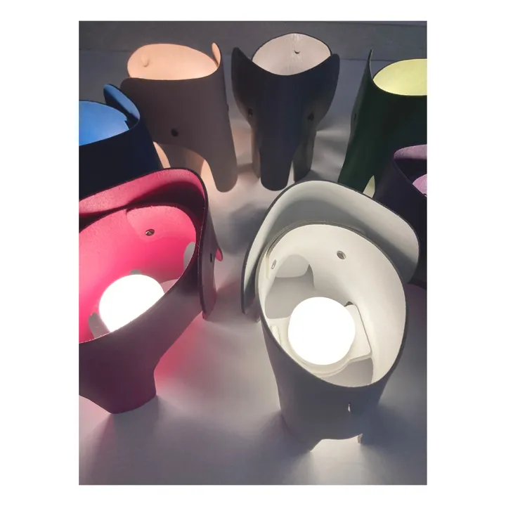 EO Lampe de chevet Eléphant en cuir | Rose