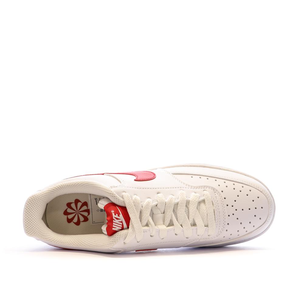 Nike Baskets Blanches/Rouges Homme Nike Court Vision