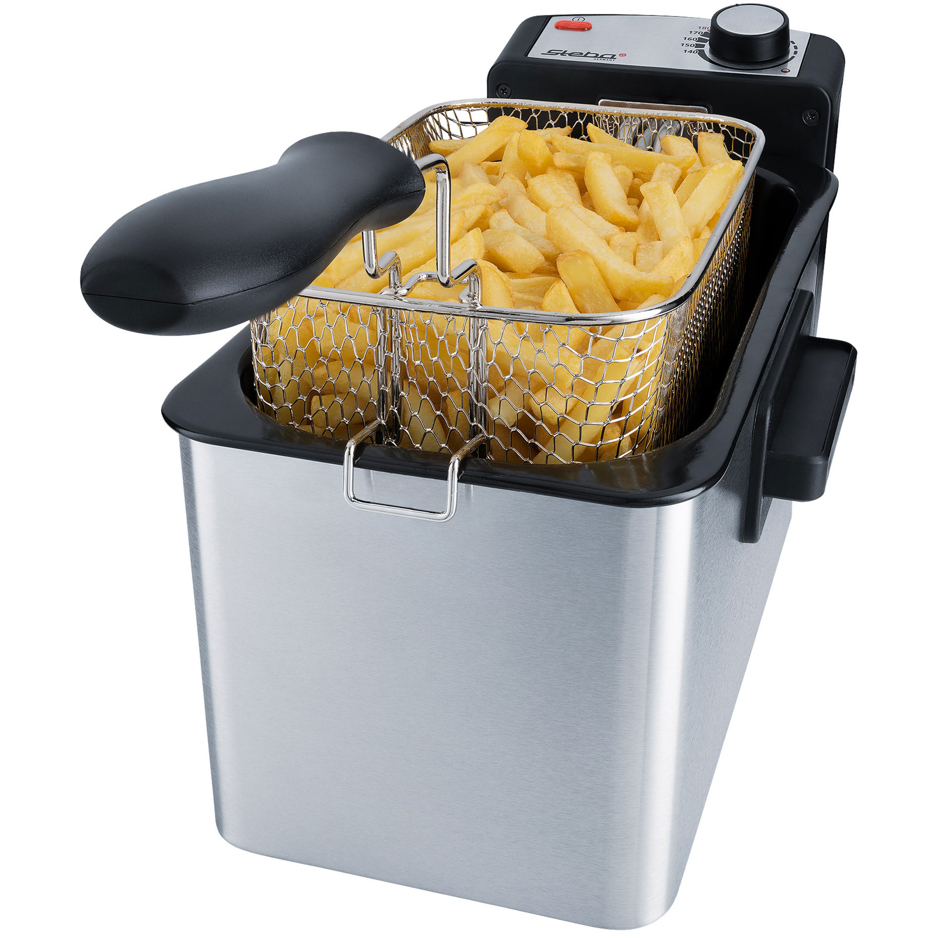 STEBA Edelstahlfritteuse DF 180 - Edelstahl-schwarz