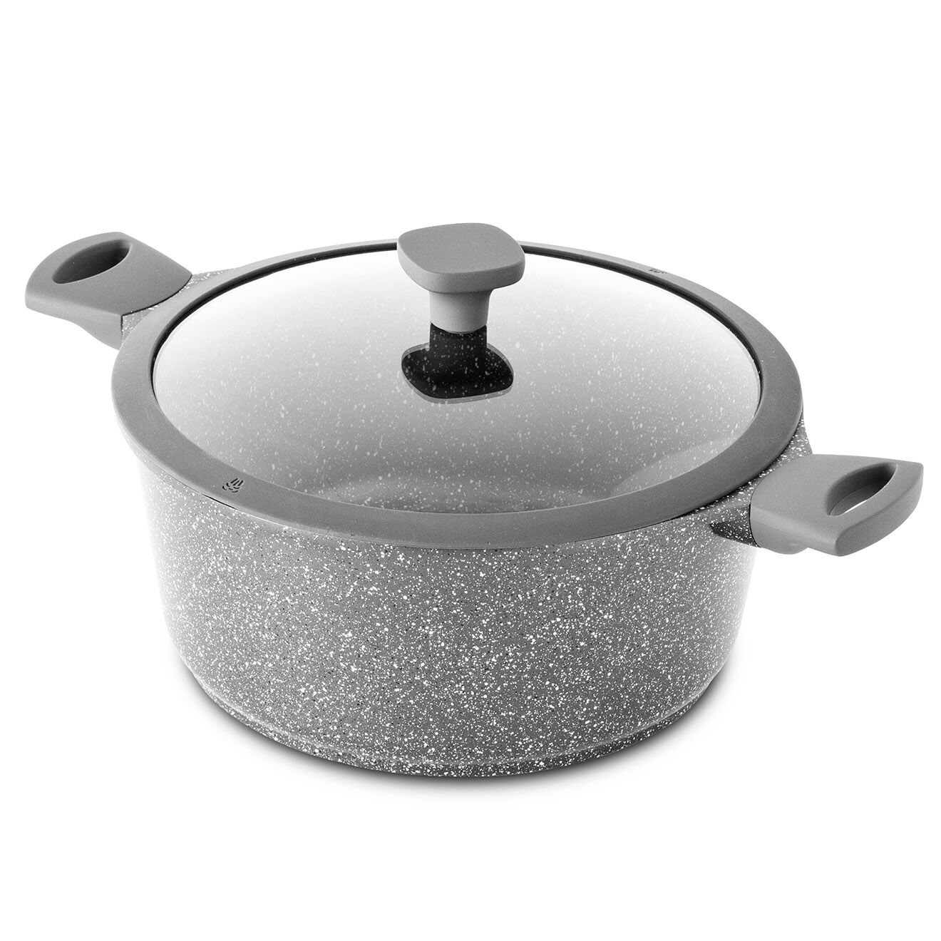 Kitchencook Faitout fonte d'aluminium induction effet pierre icone ft28tfi gris