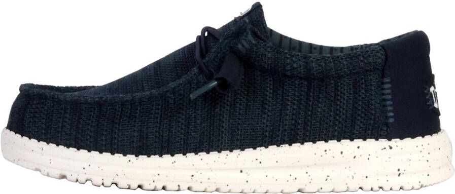 Hey Dude HEYDUDE Wally Stretch Sox heren mocassin Donkerblauw