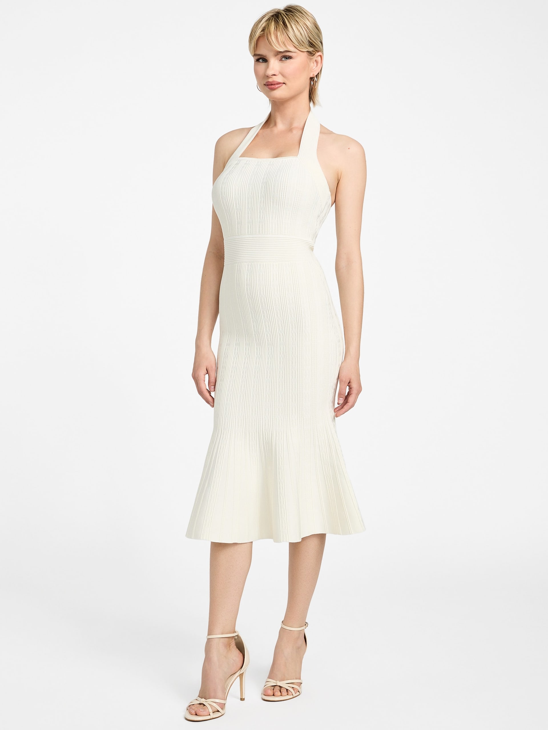 Vestido Sofie com decote halter