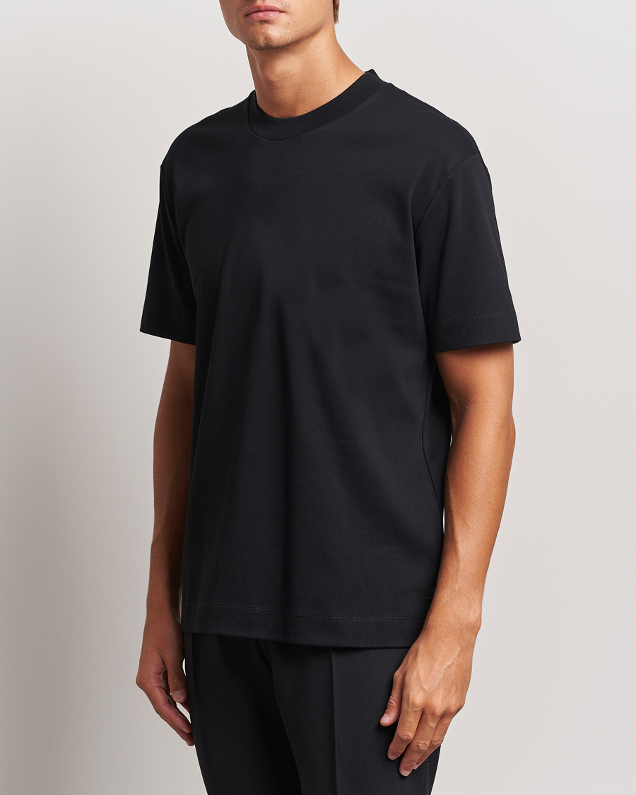Sunspel Heavy Weight Supima Cotton T-Shirt Black