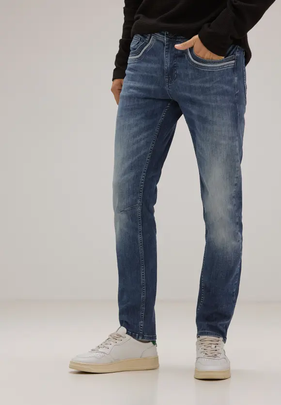 Slim Fit Jeans - indigo blue wash