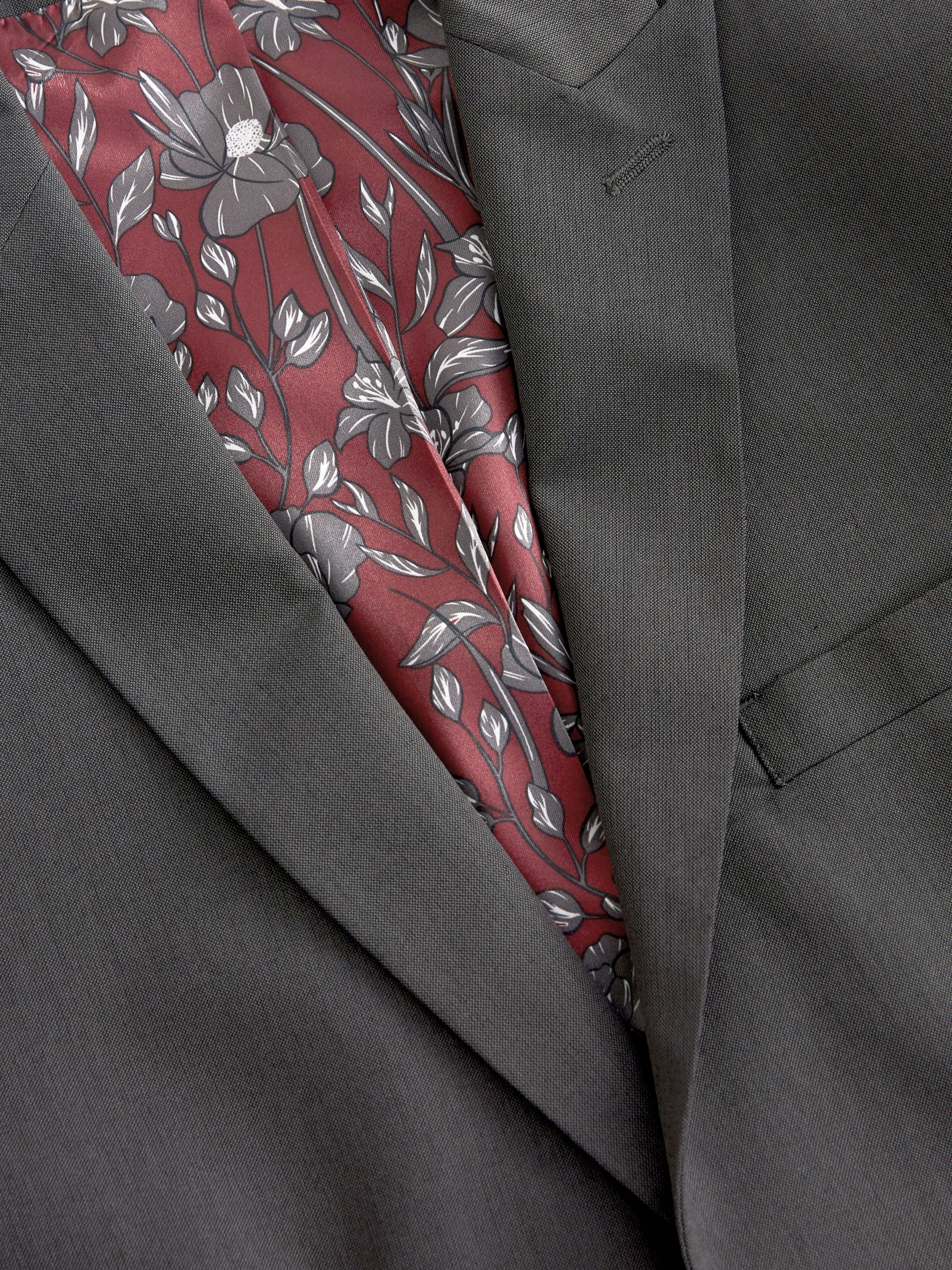 Antraciet - Tailored fit - Kostuum met twee knopen: colbert