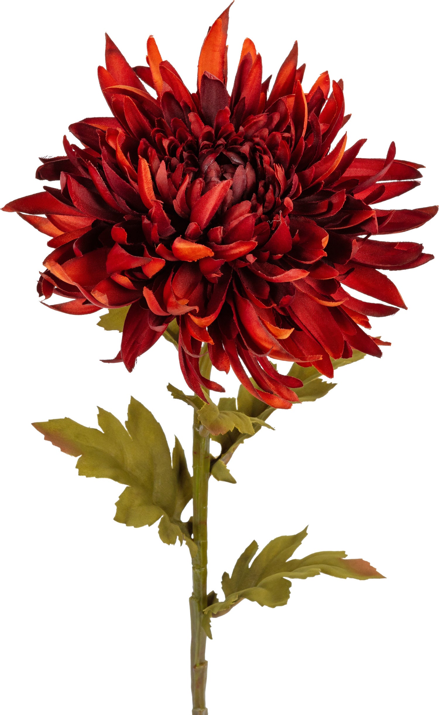 Louis Maes kunstbloem Chrysant rood 62 cm