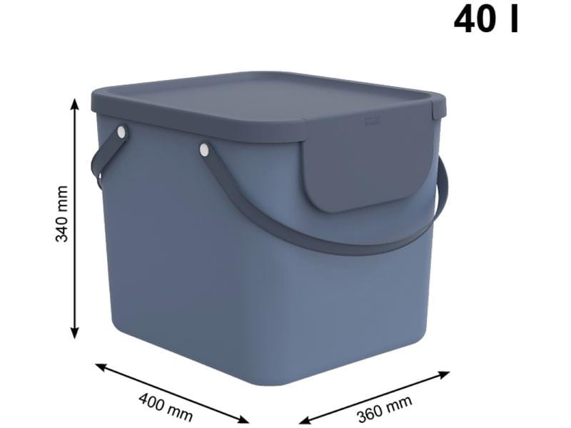 Rotho Wäschesammler Albula 40 l, Horizon Blau Wäschesortiersystem