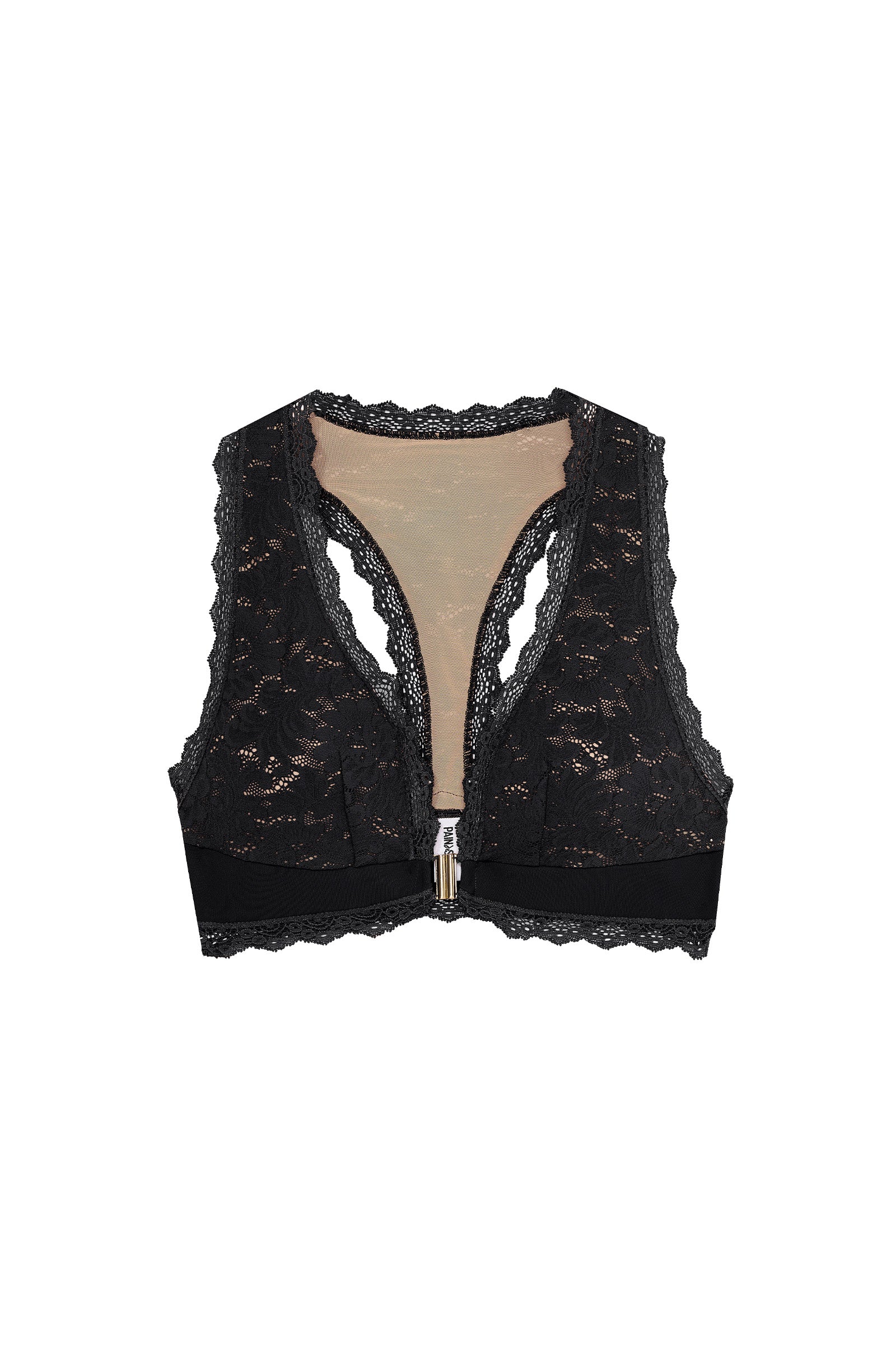 stely Soutien-gorge en dentelle à fermeture à l'entre-seins Noir