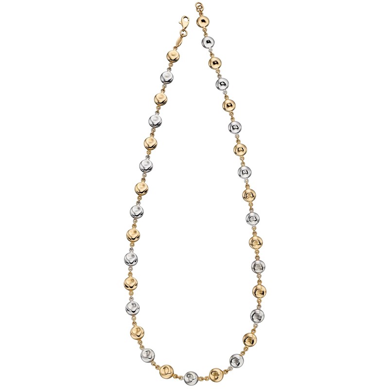 Collier or blanc et or jaune 375/1000