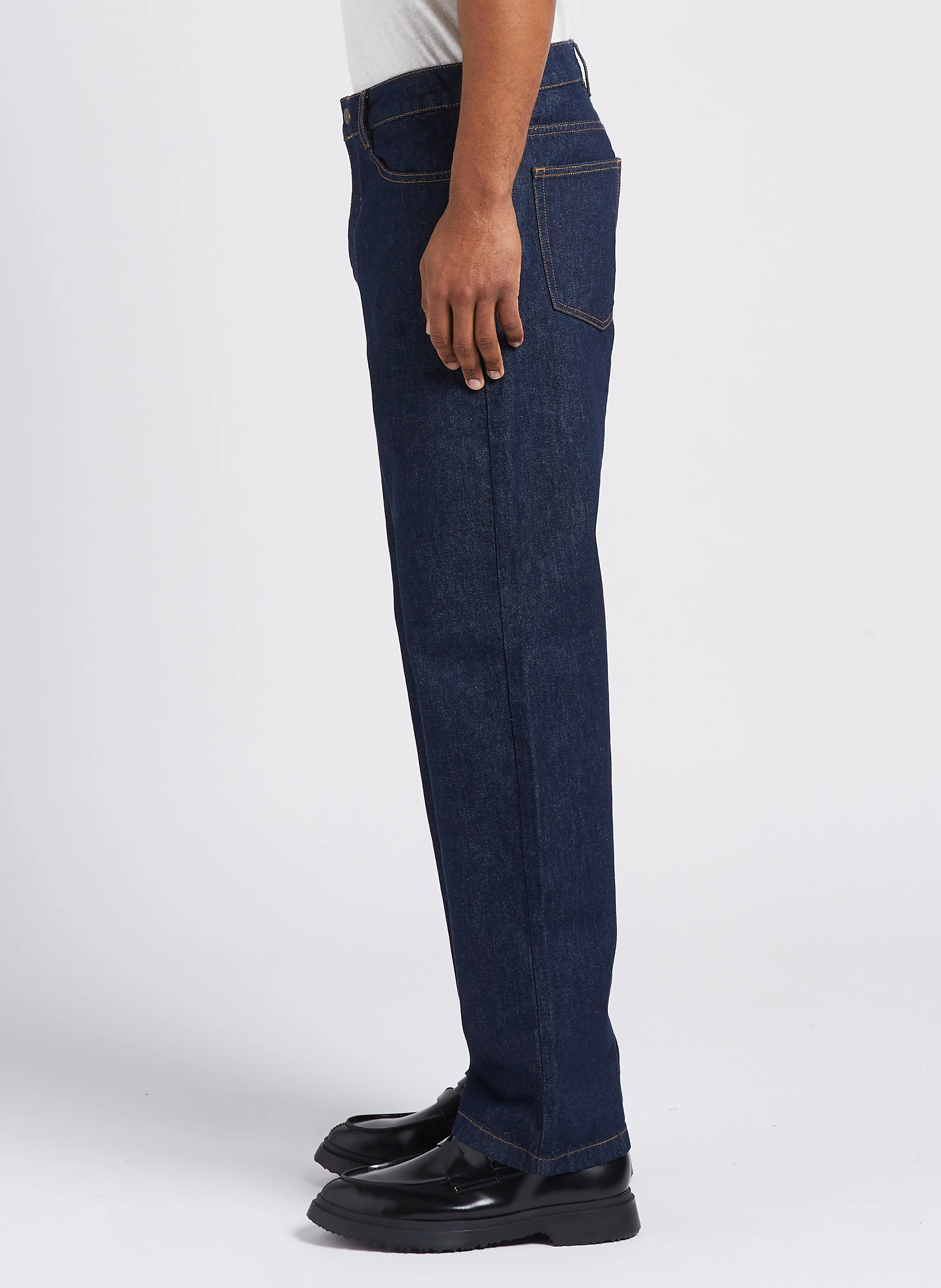 CALPH - Jean droit en coton stretch | Bleu