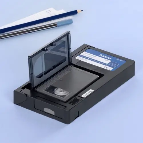 VHS/C Kassetten Adapter mit automatische Spannfunktion - Schwarz
