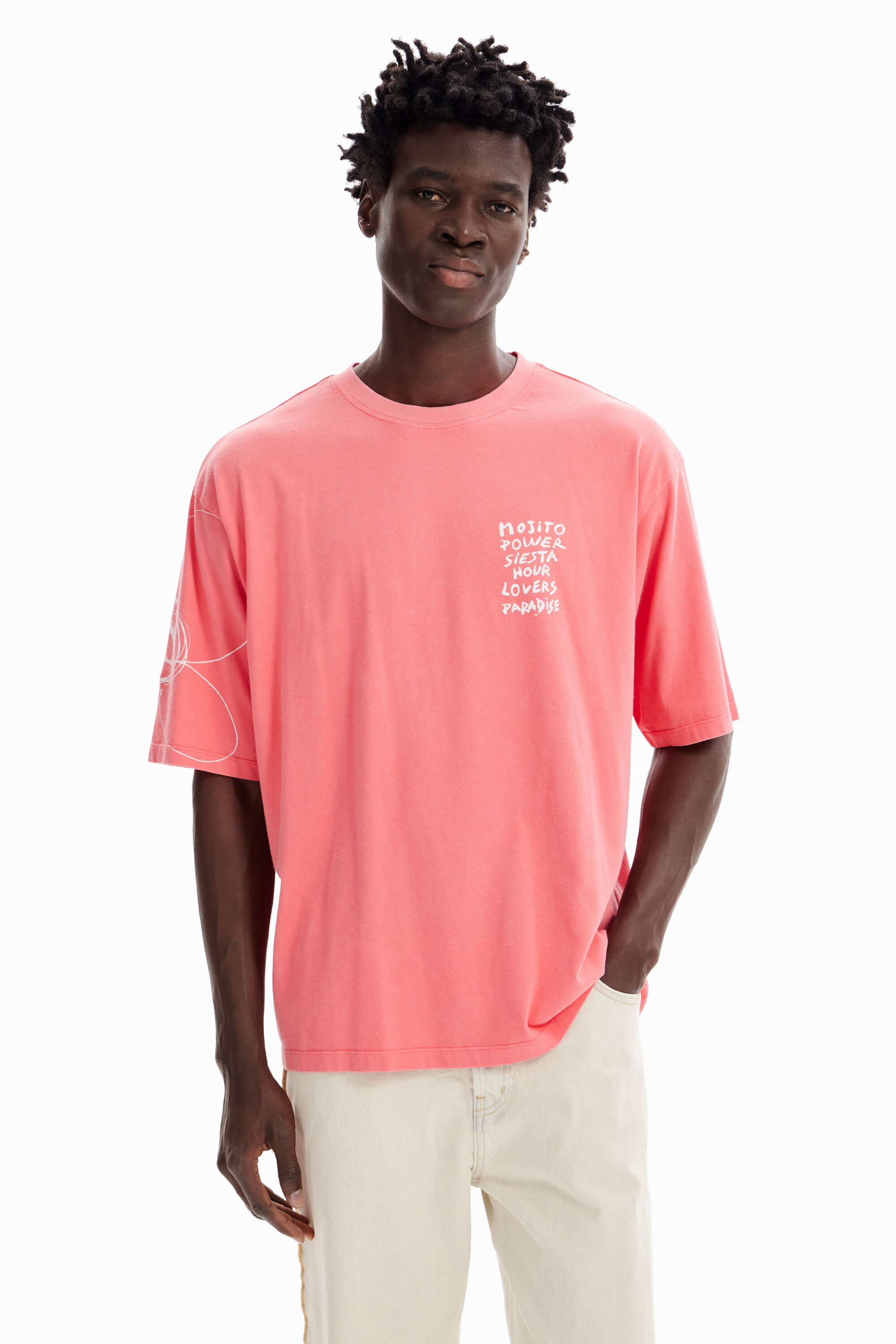 T-shirt décontracté acid wash