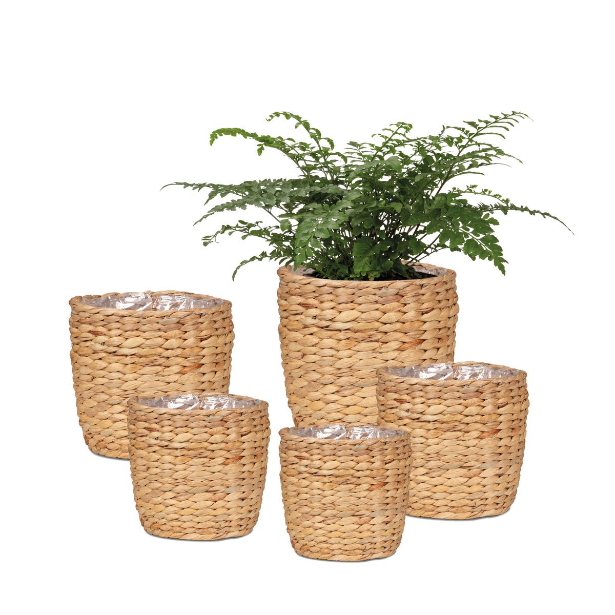 Scheurich Waterhyacint 28, plantenbak/mandpot van waterhyacint, kleur: naturel, diameter 28 cm, hoogte 23,5 cm, inhoud 13,1 l.
