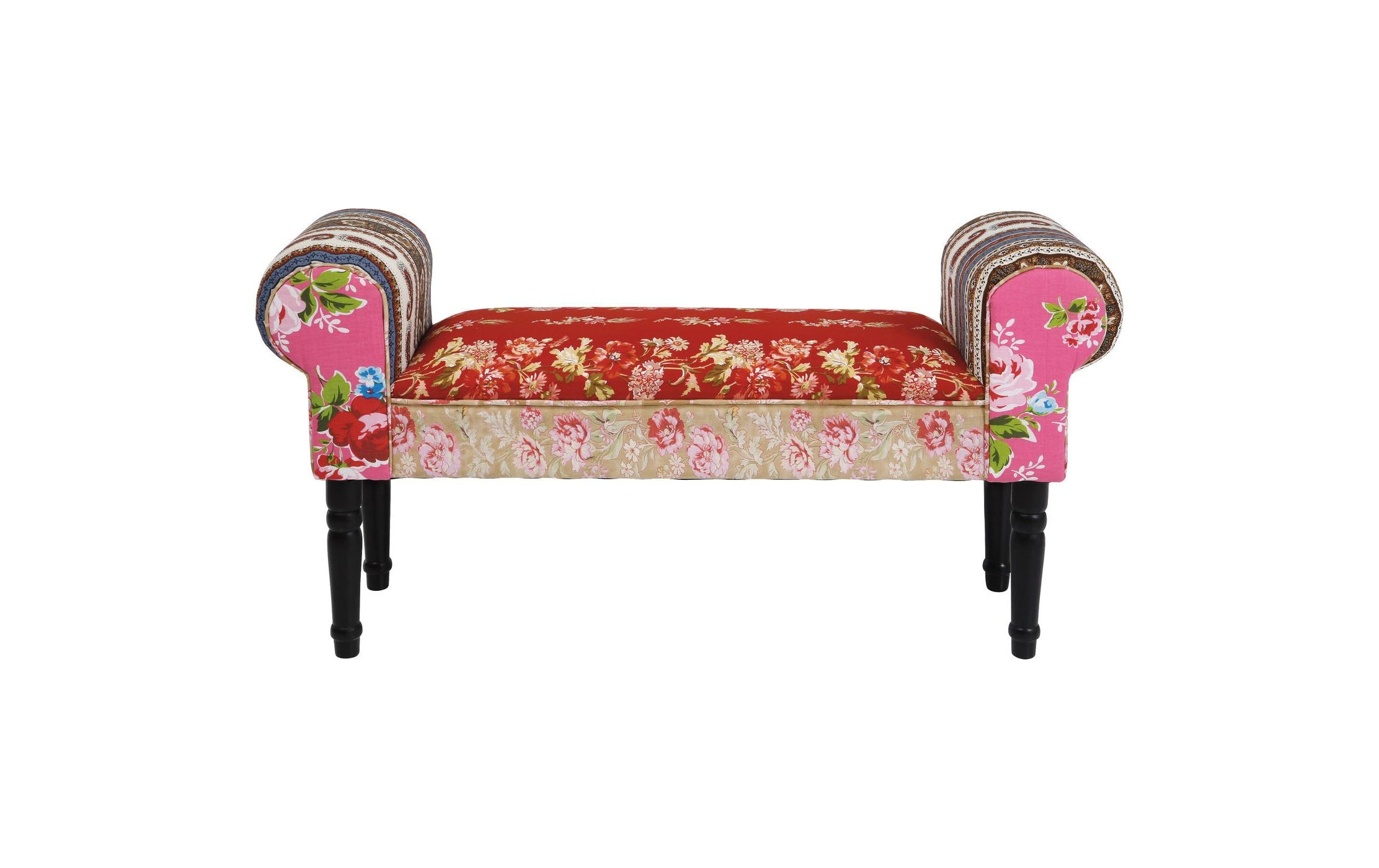 Sitzbank Wing Patchwork 100 x 54 cm, Mehrfarbig<br>Sitzbank für das Wohnzimmer, den Flur oder das Schlafzimmer