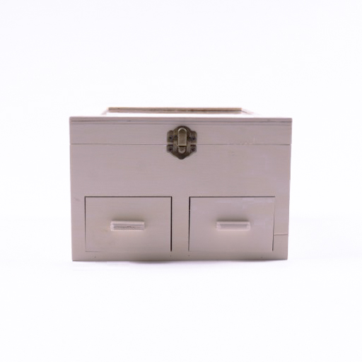 Sortierkasten 'Cajón' mit 2 Schubladen und 18 Fächern, natur, B 20 cm, L 20 cm, H 13 cm von fischer's lagerhaus