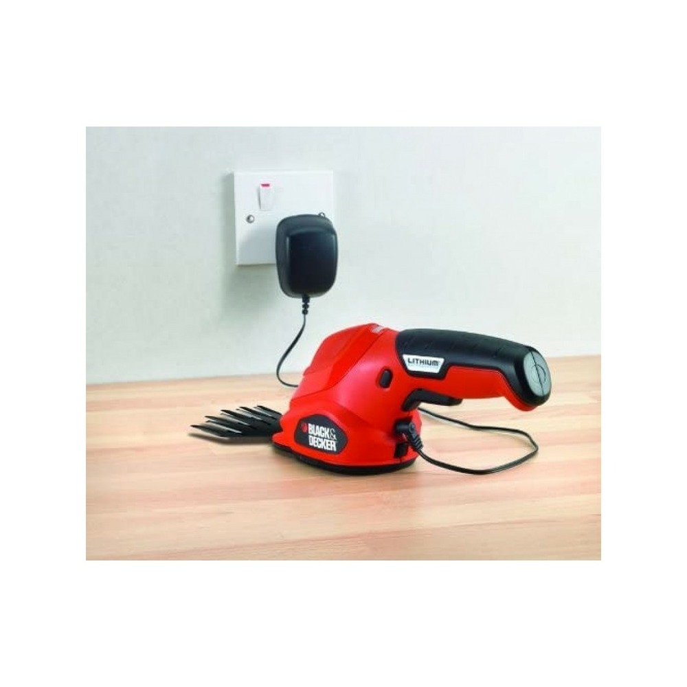 Taille herbe cisaillle sans fil 3.6v batterie lithium 1.1 ah black + decker gsl 200
